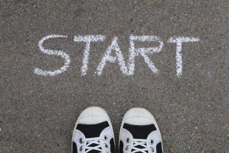 start written on asphalt