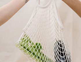 vegetables inside a net bag