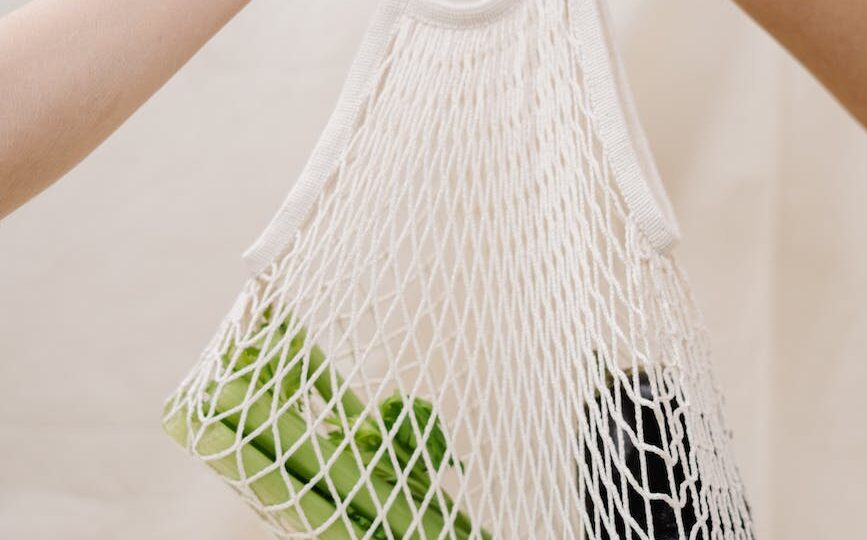 vegetables inside a net bag