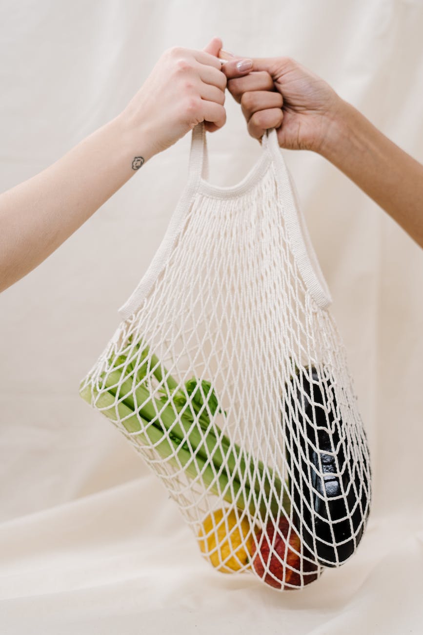 vegetables inside a net bag